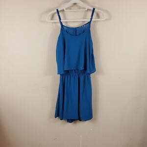 4/$25 Don't Ask Why Teal Ruffle Open Back Mini Dress Size OS